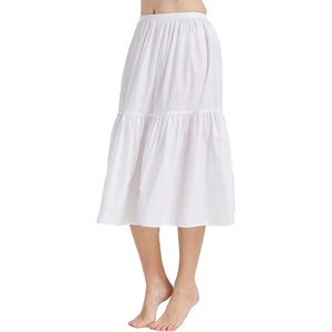 image:imageBEAUTELICATE Half Slip Skirt Extender 100 Cotton Vintage UnderskirtIvory30 Length