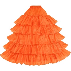 image:imageBEAUTELICATE Petticoat Hoop Slip Underskirt Women Wedding Dress Skirt GownOrange