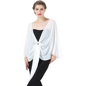 image:imageBEAUTELICATE Shawls Wraps Scarf Chiffon For Women Bridal Wedding Evening DressesIvory
