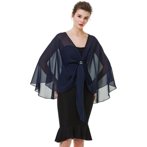image:imageBEAUTELICATE Shawls Wraps Scarf Chiffon For Women Bridal Wedding Evening DressesMidnight Blue
