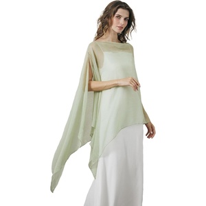 image:imageBEAUTELICATE Sheer Bridal Shawl for Wedding Dress 3 Multiways Shawl Bridesmaids Capelet ScarfChartreuse Green
