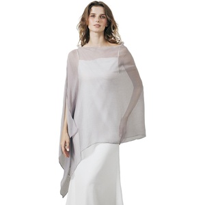 image:imageBEAUTELICATE Sheer Bridal Shawl for Wedding Dress 3 Multiways Shawl Bridesmaids Capelet ScarfSilver Grey