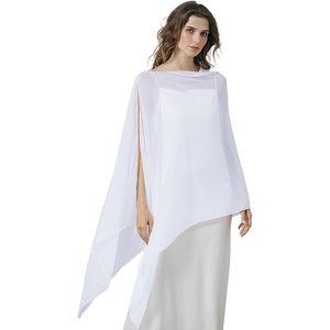 image:imageBEAUTELICATE Sheer Bridal Shawl for Wedding Dress 3 Multiways Shawl Bridesmaids Capelet ScarfWhite