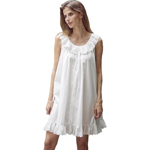 image:imageBEAUTELICATE Victorian Sleepshirt Vintage Nightgown 100 Cotton Ruffle Pajama for Women