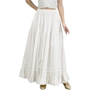 image:imageBEAUTELICATE Women Half Slip Full Length Underskirt 100 Cotton Medieval Cosplay SkirtClassic Ivory