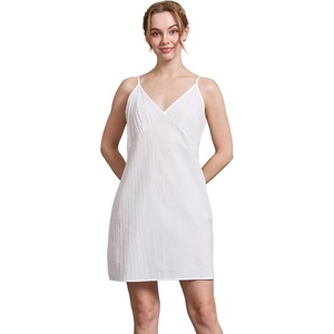 image:imageBEAUTELICATE Women Washed 100 Cotton Full Slip DressWhite