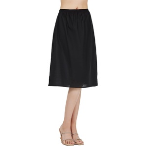 image:imageBEAUTELICATE Womens Half Slip 100 Cotton Vintage Underskirt in 3 LengthsBlack24 Length