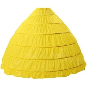 image:imageMISSYDRESS Full Aline 6 Hoop FloorLength Bridal Dress Gown Slip PetticoatYellow