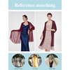 image:imageBEAUTELIATE Soft Chiffon Scarfs Shawls and Wraps for Evening Dresses Bridal Wedding Shawl WrapsCabernet