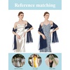 image:imageBEAUTELIATE Soft Chiffon Scarfs Shawls and Wraps for Evening Dresses Bridal Wedding Shawl WrapsDark Blue