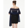 image:imageBEAUTELIATE Soft Chiffon Scarfs Shawls and Wraps for Evening Dresses Bridal Wedding Shawl WrapsDark Blue