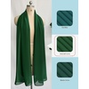 image:imageBEAUTELIATE Soft Chiffon Scarfs Shawls and Wraps for Evening Dresses Bridal Wedding Shawl WrapsEmerald Green