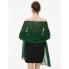 image:imageBEAUTELIATE Soft Chiffon Scarfs Shawls and Wraps for Evening Dresses Bridal Wedding Shawl WrapsEmerald Green