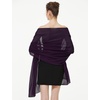 image:imageBEAUTELIATE Soft Chiffon Scarfs Shawls and Wraps for Evening Dresses Bridal Wedding Shawl WrapsGrape