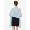 image:imageBEAUTELIATE Soft Chiffon Scarfs Shawls and Wraps for Evening Dresses Bridal Wedding Shawl WrapsIce Blue
