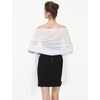 image:imageBEAUTELIATE Soft Chiffon Scarfs Shawls and Wraps for Evening Dresses Bridal Wedding Shawl WrapsIvory