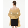 image:imageBEAUTELIATE Soft Chiffon Scarfs Shawls and Wraps for Evening Dresses Bridal Wedding Shawl WrapsMustard Yellow