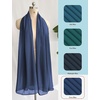 image:imageBEAUTELIATE Soft Chiffon Scarfs Shawls and Wraps for Evening Dresses Bridal Wedding Shawl WrapsNavy Blue