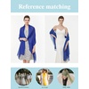 image:imageBEAUTELIATE Soft Chiffon Scarfs Shawls and Wraps for Evening Dresses Bridal Wedding Shawl WrapsRoyal Blue