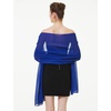image:imageBEAUTELIATE Soft Chiffon Scarfs Shawls and Wraps for Evening Dresses Bridal Wedding Shawl WrapsRoyal Blue