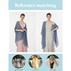 image:imageBEAUTELIATE Soft Chiffon Scarfs Shawls and Wraps for Evening Dresses Bridal Wedding Shawl WrapsSlate Blue