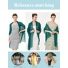 image:imageBEAUTELIATE Soft Chiffon Scarfs Shawls and Wraps for Evening Dresses Bridal Wedding Shawl WrapsTeal Blue