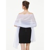 image:imageBEAUTELIATE Soft Chiffon Scarfs Shawls and Wraps for Evening Dresses Bridal Wedding Shawl WrapsWhite