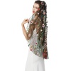 image:imageBEAUTELICATE 1 Tier Wedding Bridal Veil Exquisite Embroidered Secret Garden Veil With CombBlack Tulle