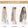 image:imageBEAUTELICATE 1 Tier Wedding Bridal Veil Exquisite Embroidered Secret Garden Veil With CombChampagne Tulle
