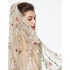 image:imageBEAUTELICATE 1 Tier Wedding Bridal Veil Exquisite Embroidered Secret Garden Veil With CombChampagne Tulle