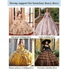 image:imageBEAUTELICATE 6 Hoops Petticoat Full Aline Floorlength Bridal Hoop Skirt Gown CrinolinaWhite