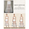 image:imageBEAUTELICATE Aline Full Gown FloorLength Bridal Dress Gown Slip PetticoatWhite  2 Hoops  Soft Tulle
