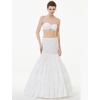 image:imageBEAUTELICATE Aline Full Gown FloorLength Bridal Dress Gown Slip PetticoatWhite  3 Hoops  Ruffled