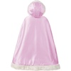 image:imageBEAUTELICATE Flower Girl Hooded Fur Cape Winter Wedding Cloak for Kid Toddler Costume Christmas Baby CoatLilac