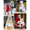 image:imageBEAUTELICATE Flower Girl Hooded Fur Cape Winter Wedding Cloak for Kid Toddler Costume Christmas Baby CoatLilac