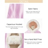 image:imageBEAUTELICATE Flower Girl Hooded Fur Cape Winter Wedding Cloak for Kid Toddler Costume Christmas Baby CoatLilac