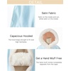 image:imageBEAUTELICATE Flower Girl Hooded Fur Cape Winter Wedding Cloak for Kid Toddler Costume Christmas Baby CoatPowder Blue