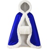 image:imageBEAUTELICATE Flower Girl Hooded Fur Cape Winter Wedding Cloak for Kid Toddler Costume Christmas Baby CoatRoyal Blue