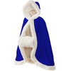 image:imageBEAUTELICATE Flower Girl Hooded Fur Cape Winter Wedding Cloak for Kid Toddler Costume Christmas Baby CoatRoyal Blue