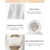 image:imageBEAUTELICATE Flower Girl Hooded Fur Cape Winter Wedding Cloak for Kid Toddler Costume Christmas Baby CoatSilver