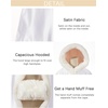 image:imageBEAUTELICATE Flower Girl Hooded Fur Cape Winter Wedding Cloak for Kid Toddler Costume Christmas Baby CoatWhite