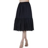 image:imageBEAUTELICATE Half Slip Skirt Extender 100 Cotton Vintage Underskirt with Lace EmbroideryStyle1 Black  Anglaise Lace  28