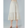 image:imageBEAUTELICATE Half Slip Skirt Extender 100 Cotton Vintage Underskirt with Lace EmbroideryStyle1 Cream  Anglaise Lace  28