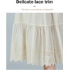 image:imageBEAUTELICATE Half Slip Skirt Extender 100 Cotton Vintage Underskirt with Lace EmbroideryStyle1 Cream  Anglaise Lace  32