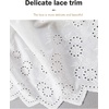 image:imageBEAUTELICATE Half Slip Skirt Extender 100 Cotton Vintage Underskirt with Lace EmbroideryStyle1 Ivory  Anglaise Lace  28