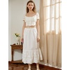 image:imageBEAUTELICATE Half Slip Skirt Extender 100 Cotton Vintage Underskirt with Lace EmbroideryStyle2 Cream  Alencon Lace  34