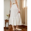 image:imageBEAUTELICATE Half Slip Skirt Extender 100 Cotton Vintage Underskirt with Lace EmbroideryStyle2 Cream  Alencon Lace  34