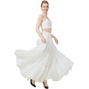 image:imageBEAUTELICATE Hoopless Petticoat Aline Petticoat Skirt for Women Under Dress Crinoline UnderskirtOffwhite