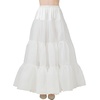 image:imageBEAUTELICATE Hoopless Petticoat Aline Petticoat Skirt for Women Under Dress Crinoline UnderskirtOffwhite