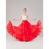 image:imageBEAUTELICATE Hoopless Petticoat Aline Petticoat Skirt for Women Under Dress Crinoline UnderskirtRed